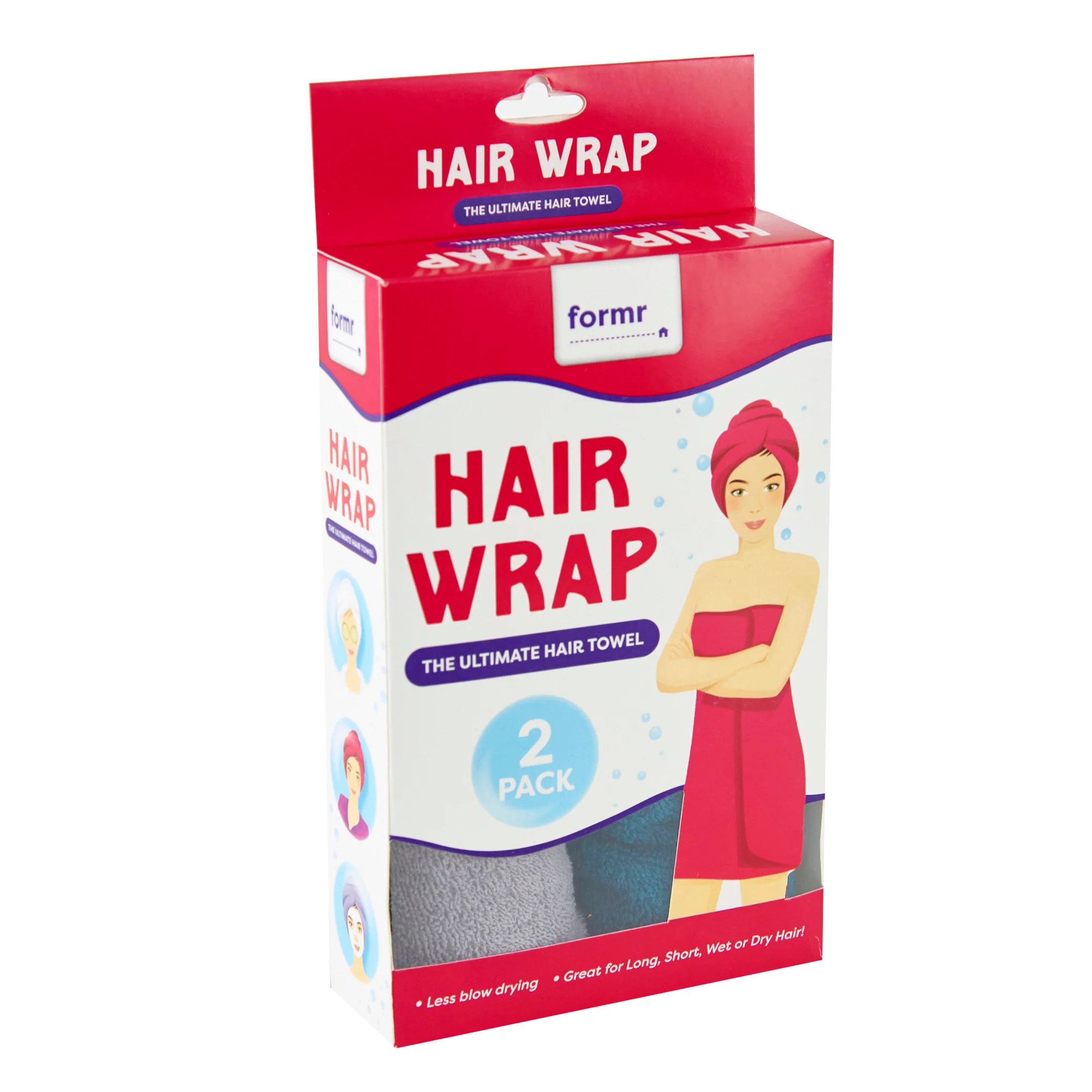 Formr 2pk Cotton Hair Wrap - Assorted - Image 3