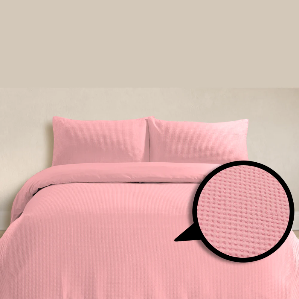 Alaria Waffle Quilt Cover Set, Queen Bed - Image 3