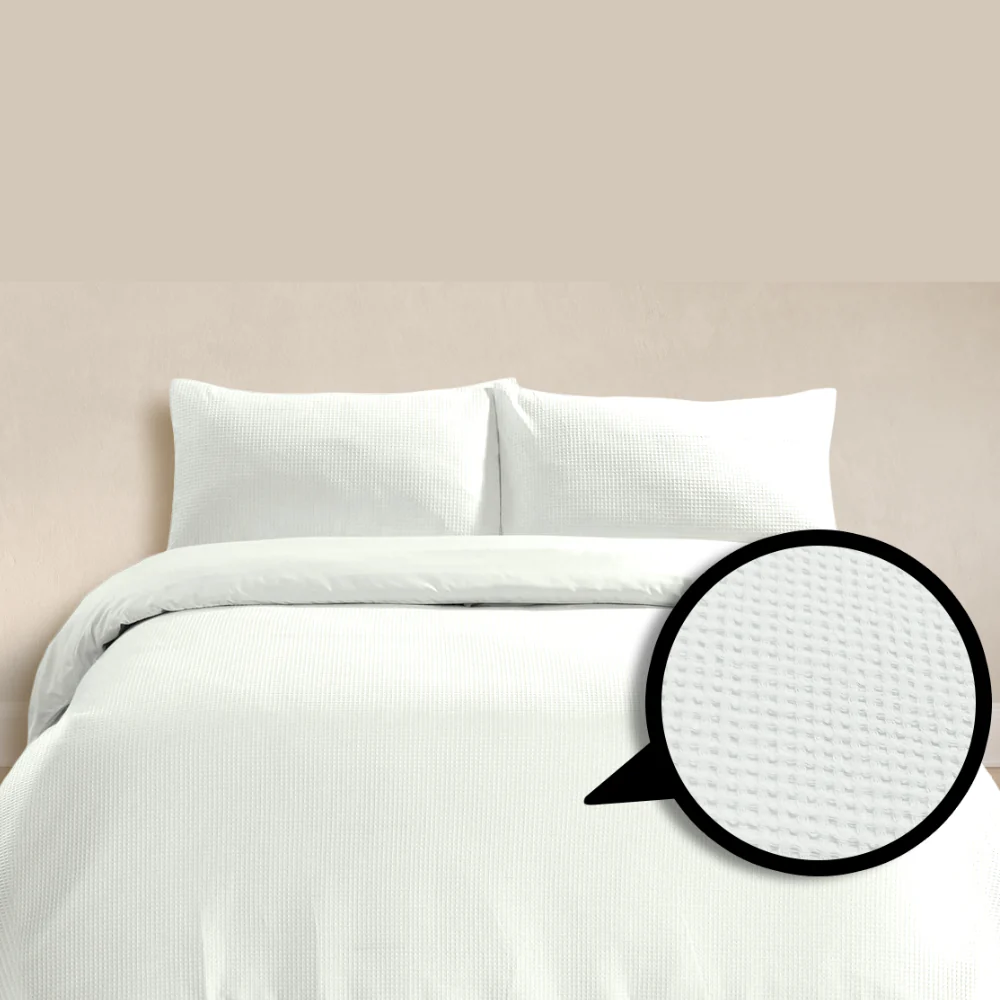 Alaria Waffle Quilt Cover Set, Queen Bed - Image 5