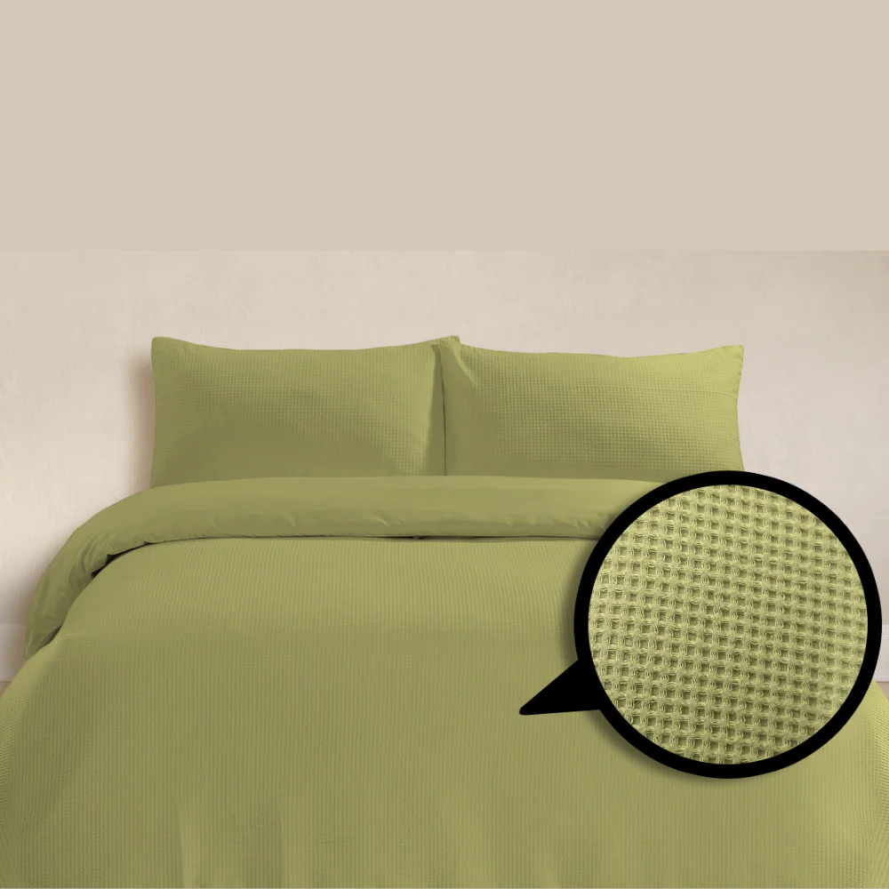 Alaria Waffle Quilt Cover Set, King Bed - Image 3