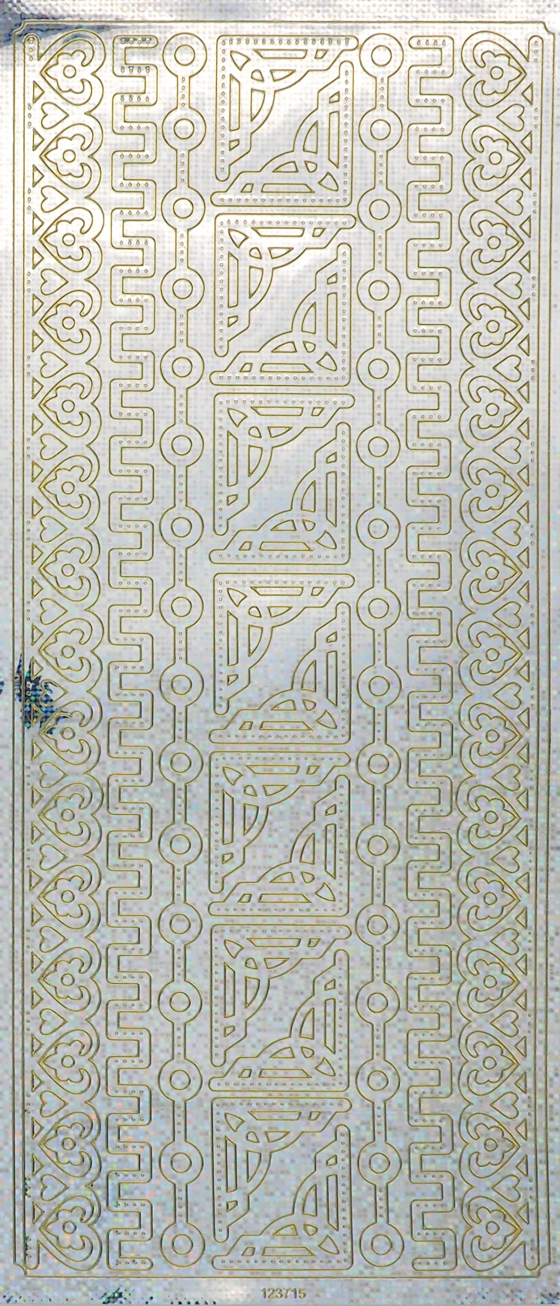 Arbee Foil Stickers Borders, Holo Silver