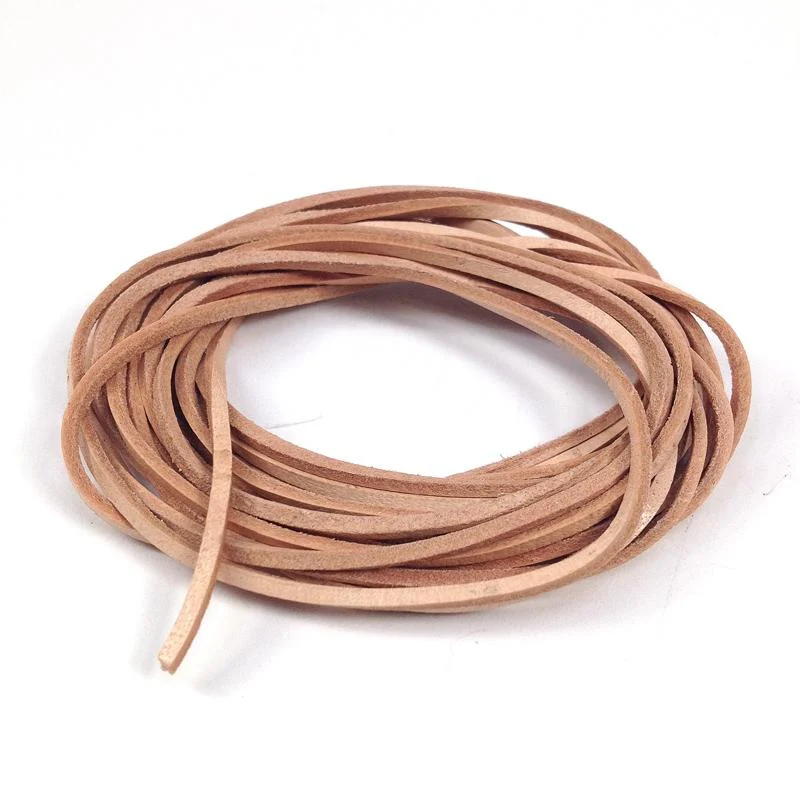 Arbee Leather Thonging, 1mm Flat Natural- 2m - Image 2
