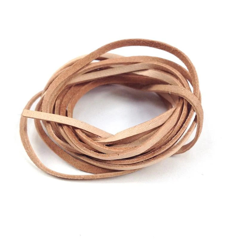 Arbee Leather Thonging, 2mm Flat Natural- 2m - Image 2