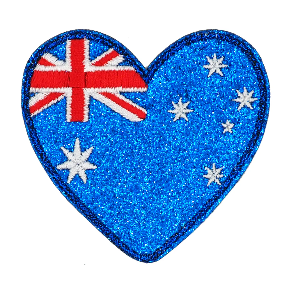Arbee Crafty Patch, Australia Heart Glitter Flag- 1pc - Image 2