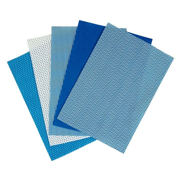 Arbee Printed Felt Sheets, Blue Patterns- 12pk - Image 2