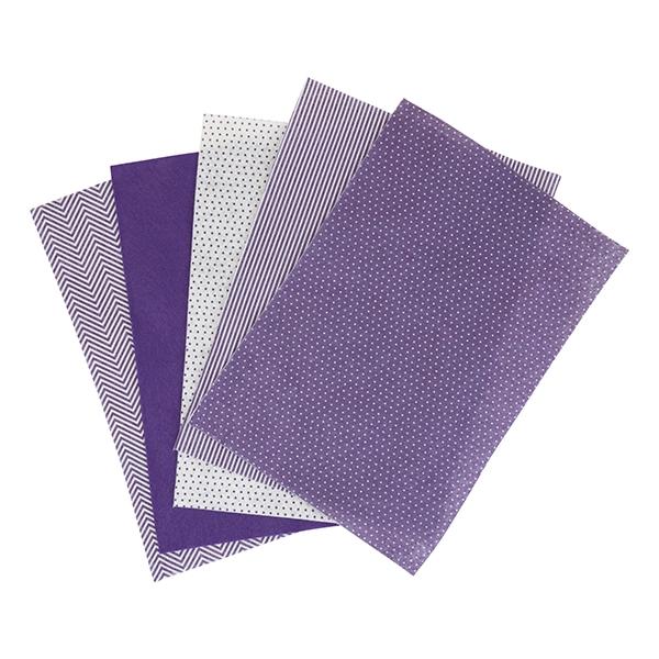 Arbee Printed Felt Sheets, Purple Patterns- 12pk - Image 2
