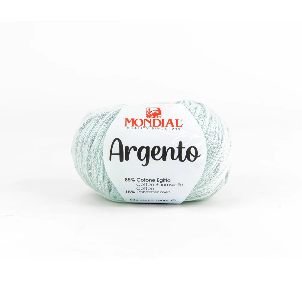 Argento Crochet & Knitting Yarn, 50g Egyptian Cotton Polyester Blend Yarn - Image 2