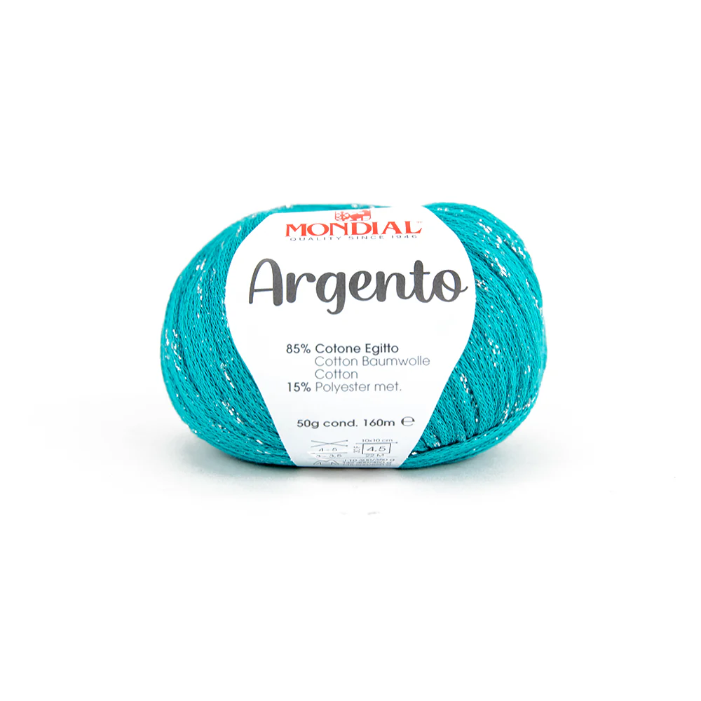 Argento Crochet & Knitting Yarn, 50g Egyptian Cotton Polyester Blend Yarn - Image 4
