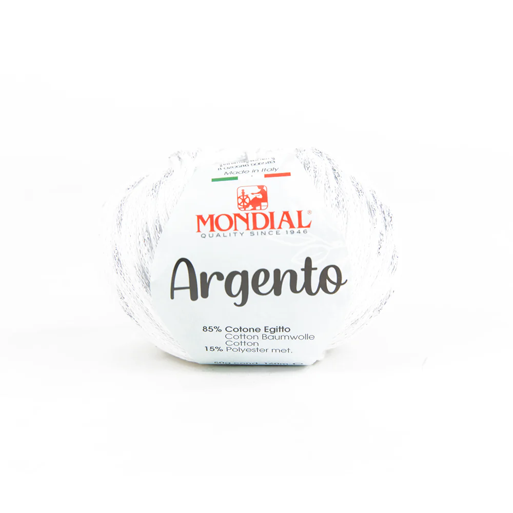 Argento Crochet & Knitting Yarn, 50g Egyptian Cotton Polyester Blend Yarn - Image 8