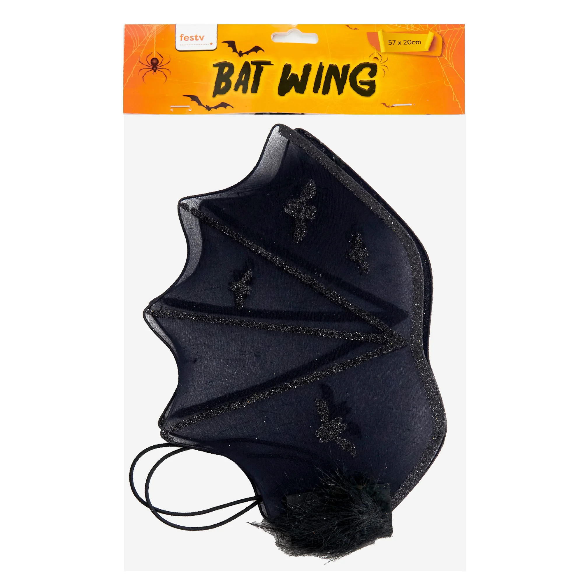 Halloween Bat Wing Trim, Black- 57x20cm - Image 2