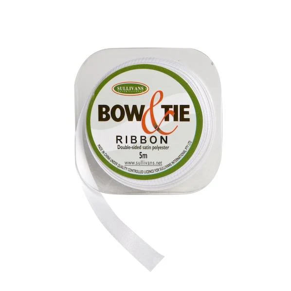 Satin Ribbon, White- 9mm x 5m - Image 17