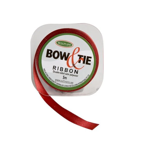 Satin Ribbon, White- 9mm x 5m - Image 4
