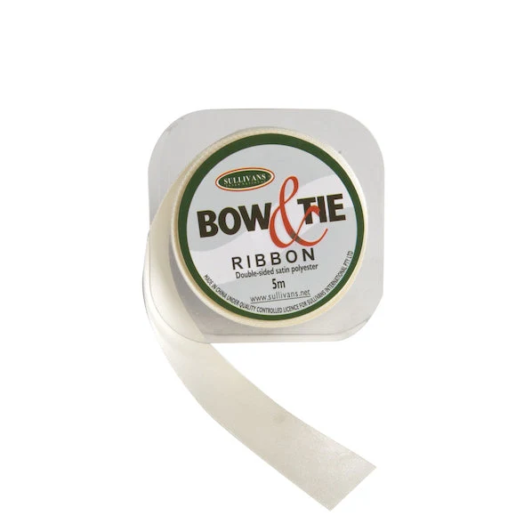 Satin Ribbon, White- 18mm x 5m - Image 9
