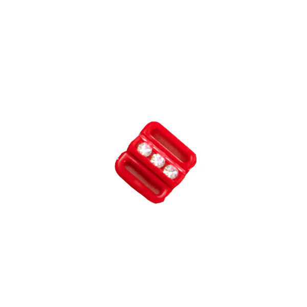 Sullivans Bra Hook Front, Red Diamonte- 11 mm - Image 2