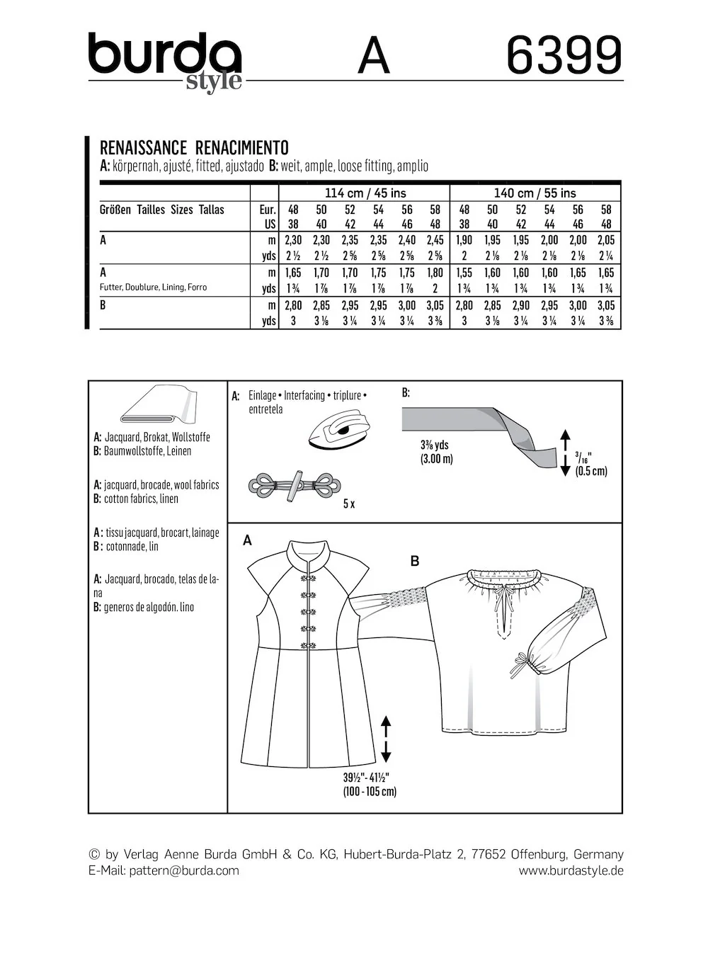 Burda Pattern B6399 (38-48) - Image 6