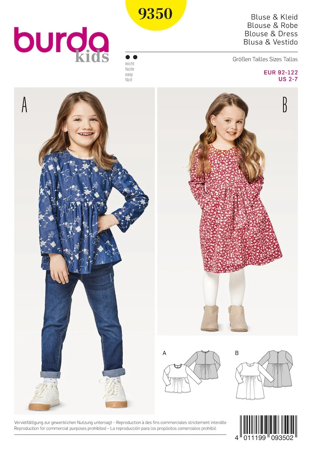 Burda Pattern 9350 (2-7)