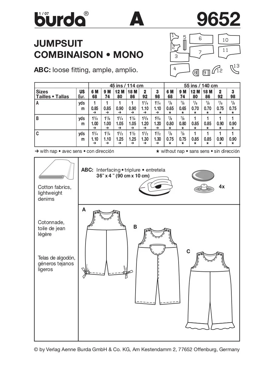 Burda Pattern 9652 (6M-3Yr) - Image 6