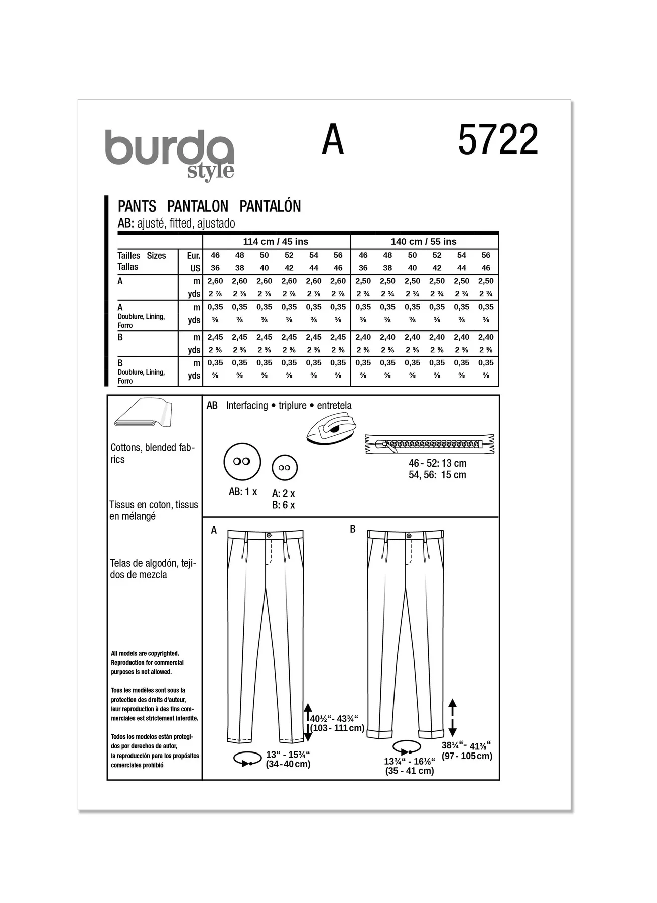 Burda Pattern 5722 Men's Trousers - Image 8