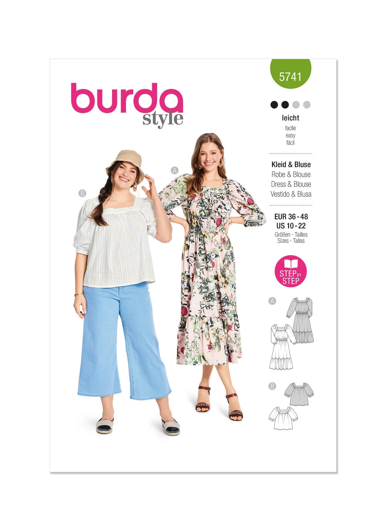 Burda Pattern 5741 Misses' Blouse & Dress