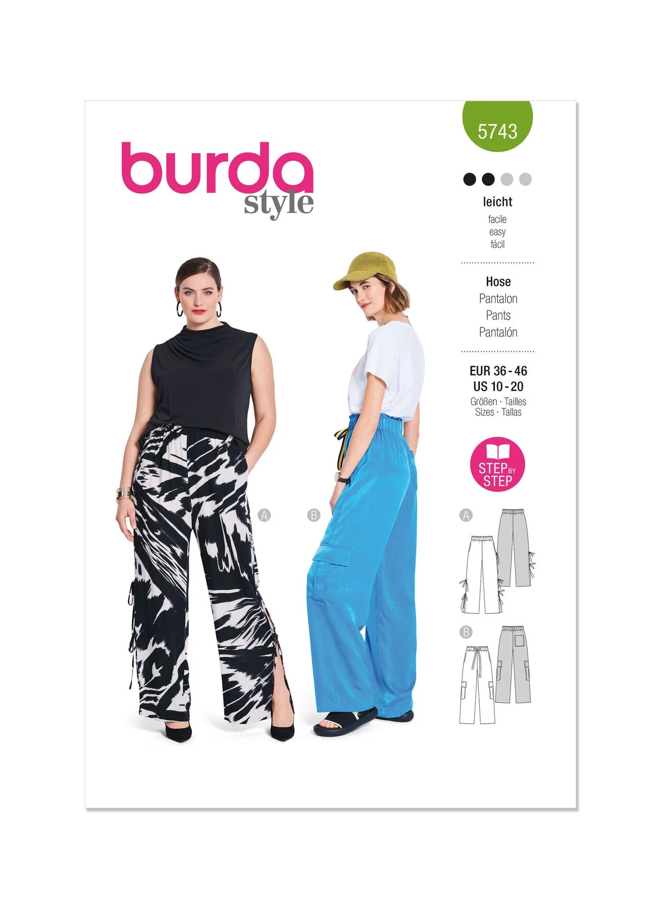 Burda Pattern 5743 Misses' Skirt Pants