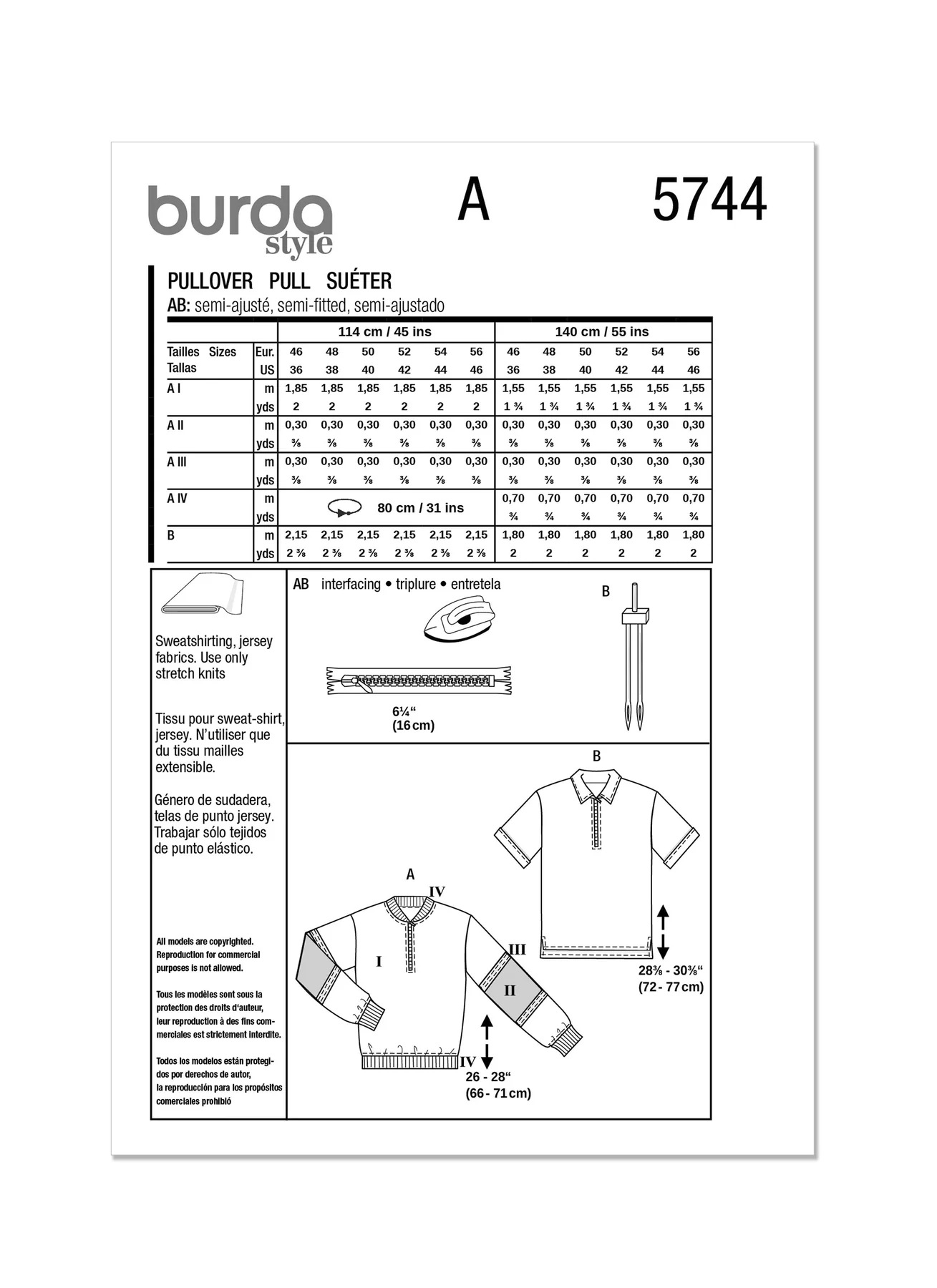 Burda Pattern 5744 Men Boy Top Vest - Image 10
