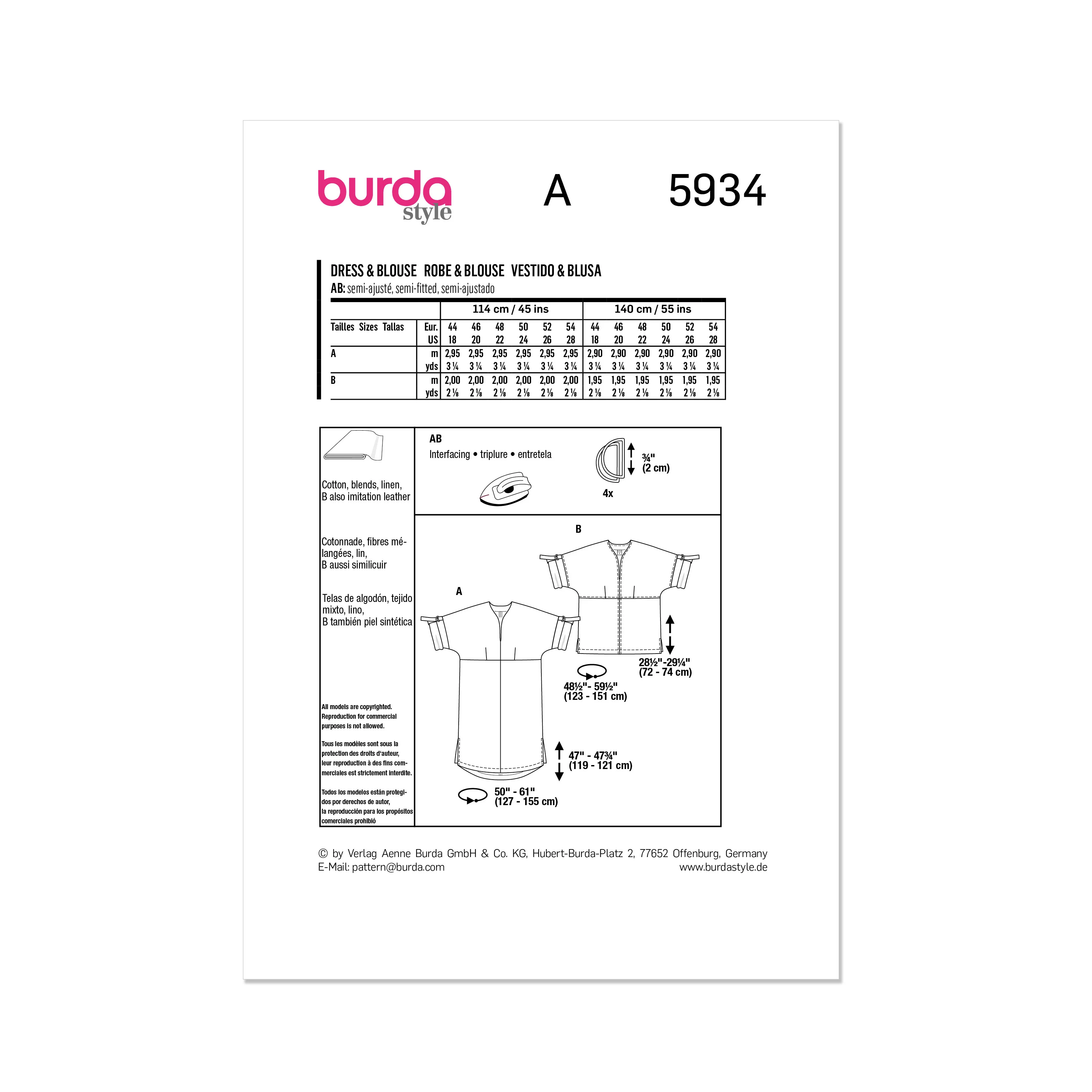 Burda Pattern 5934 Plus Size Dress - Image 13