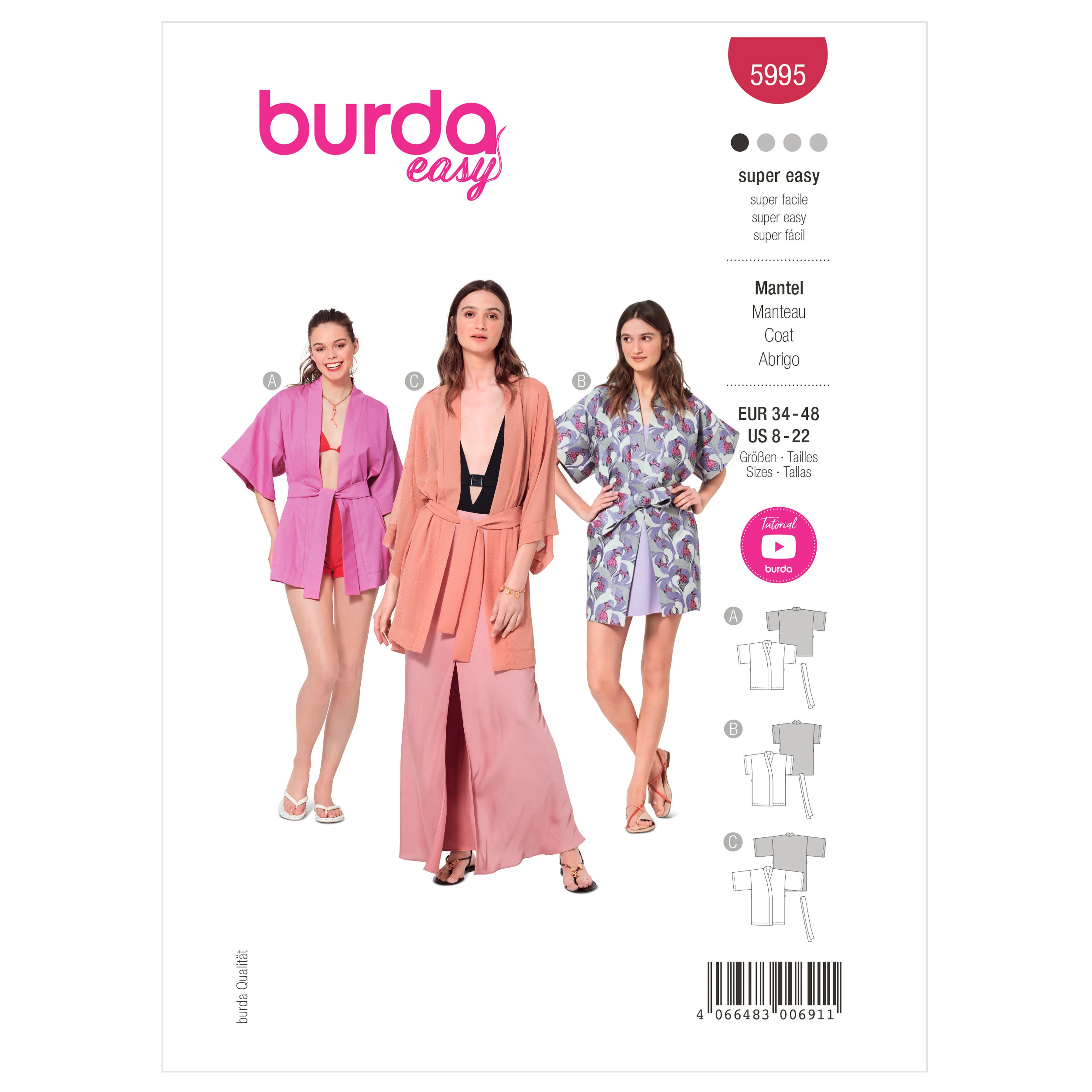 Burda Pattern 5995 Misses' Jacket