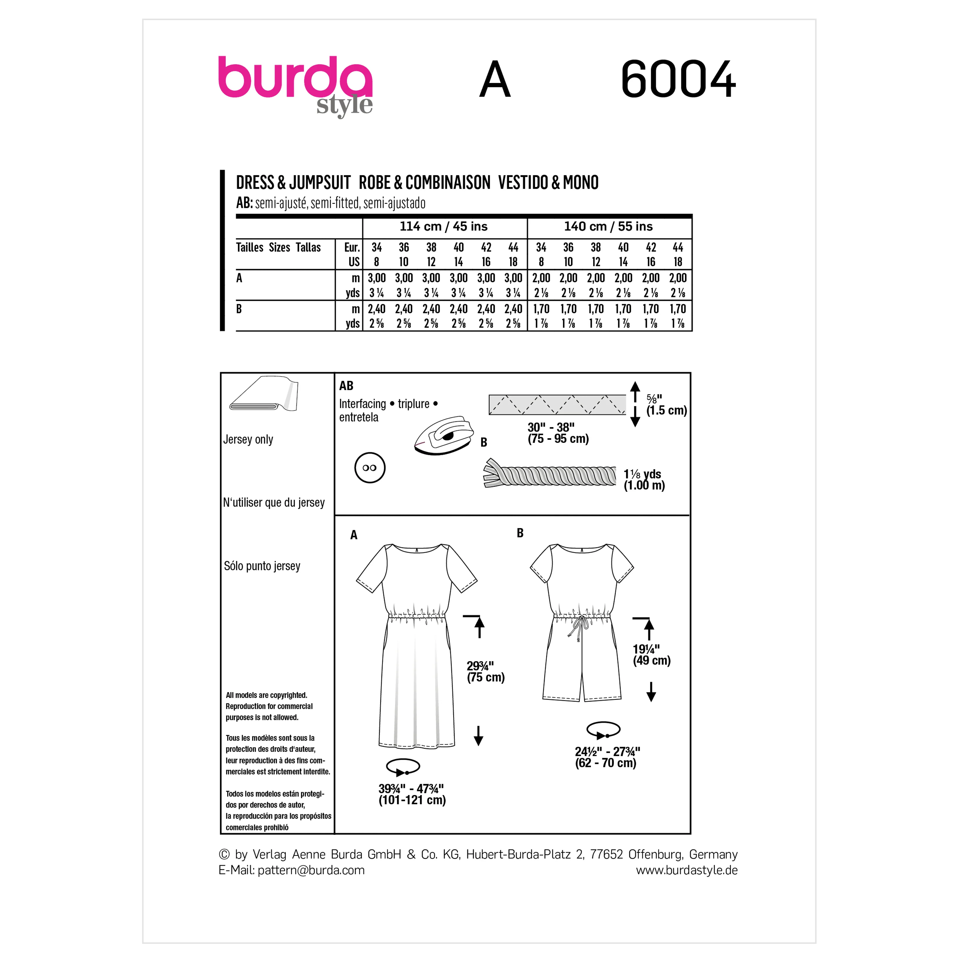 Burda Pattern 6004 Misses' Dress - Image 8
