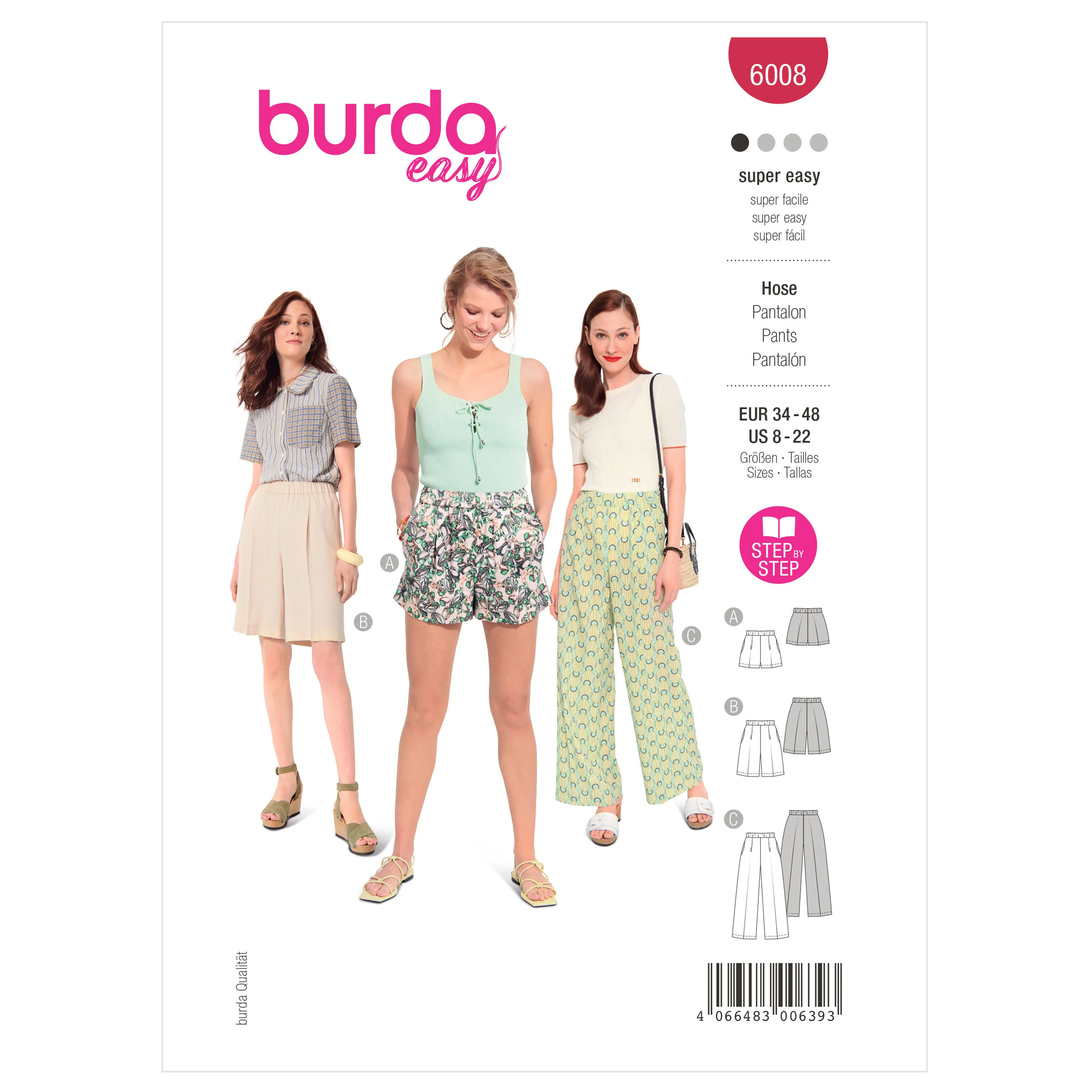 Burda Pattern 6008 Misses' Skirt/Pants