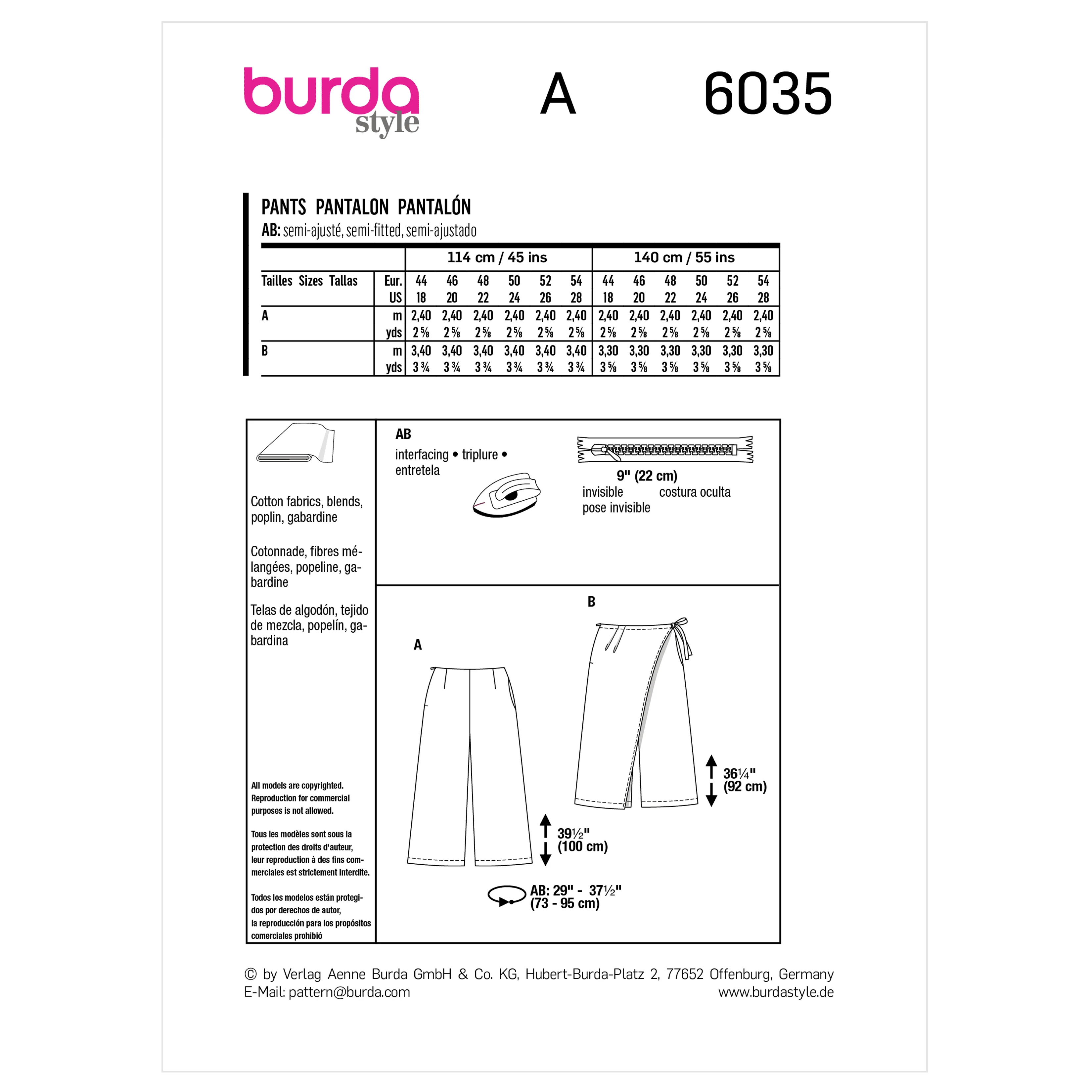 Burda Pattern 6035 Plus Size Skirt/Pants - Image 7