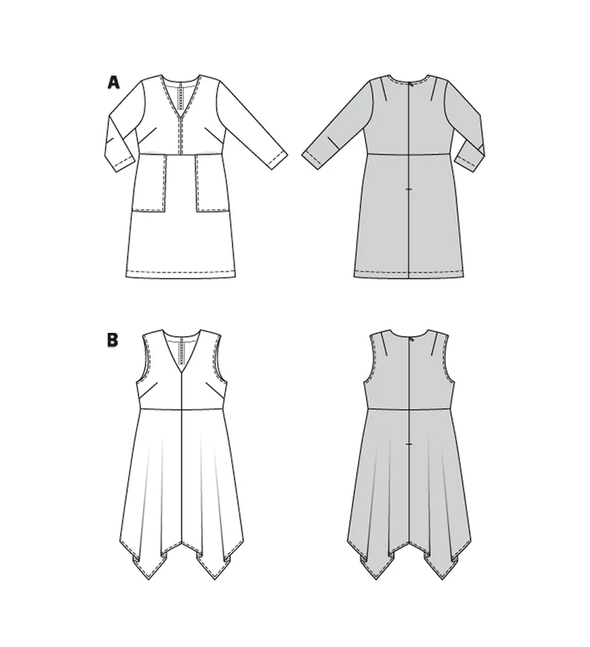 Burda Pattern 6036 Plus Size Dress - Image 7