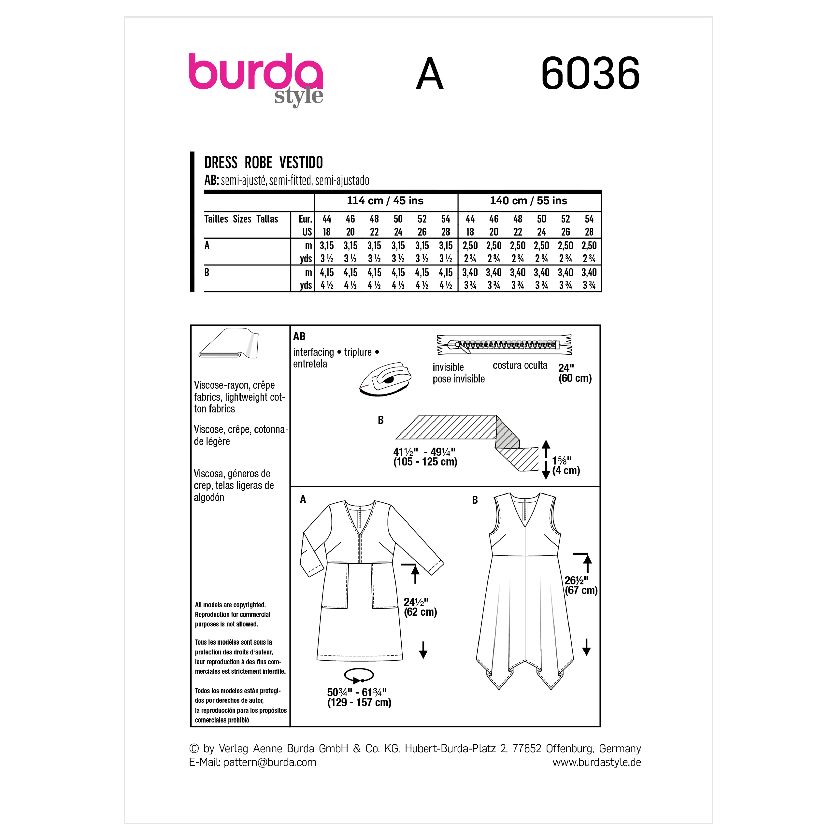 Burda Pattern 6036 Plus Size Dress - Image 8