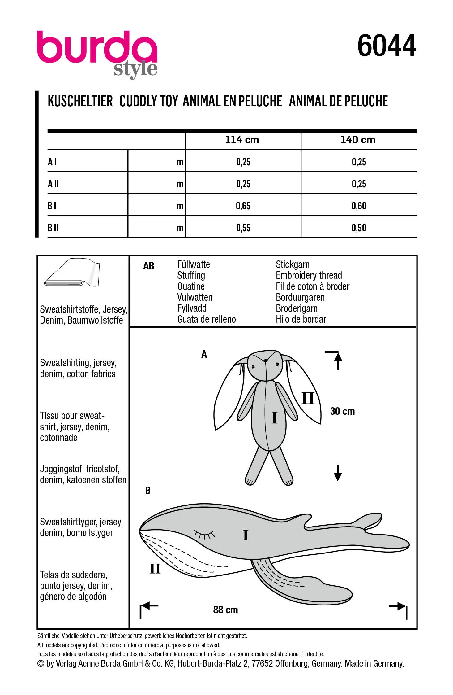 Burda X06044 Stuffed Craft - Image 4
