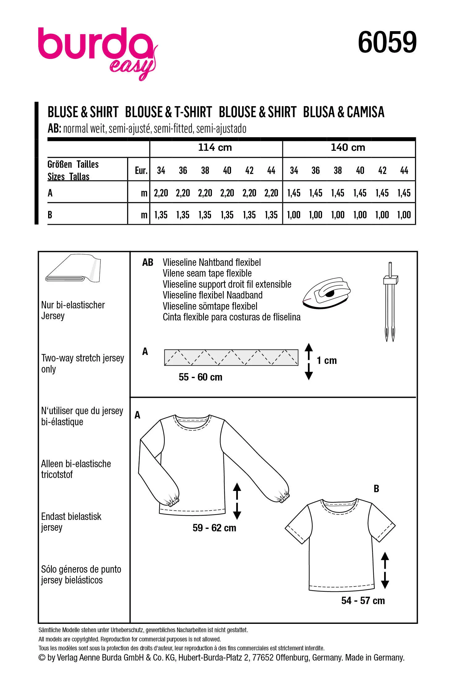 Burda X06059 Misses Top / Vest - Image 4