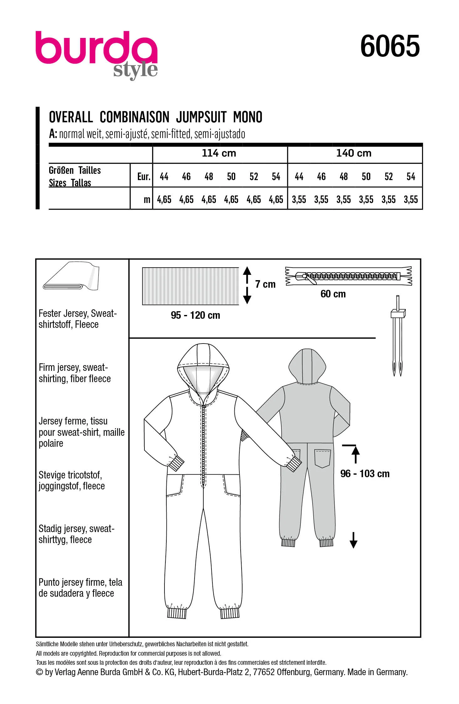 Burda X06065 Men/Boy Sportswear - Image 2
