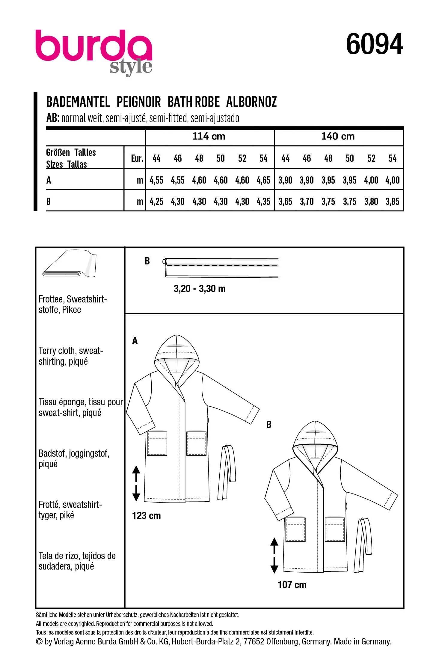 Burda X06094 Plus Size Sleepwear - Image 4