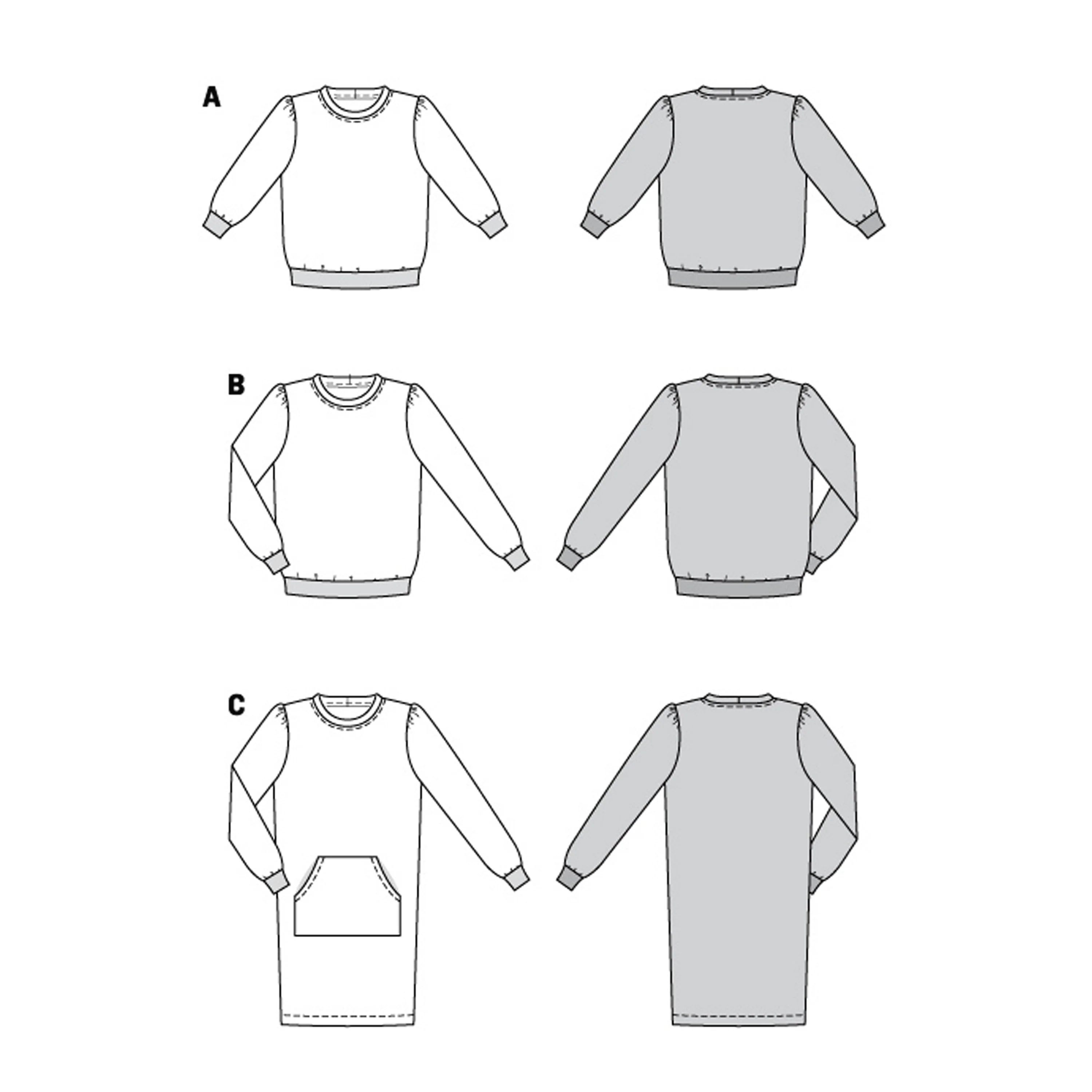 Burda Pattern 6109 Misses' Sweatshirt - Image 2