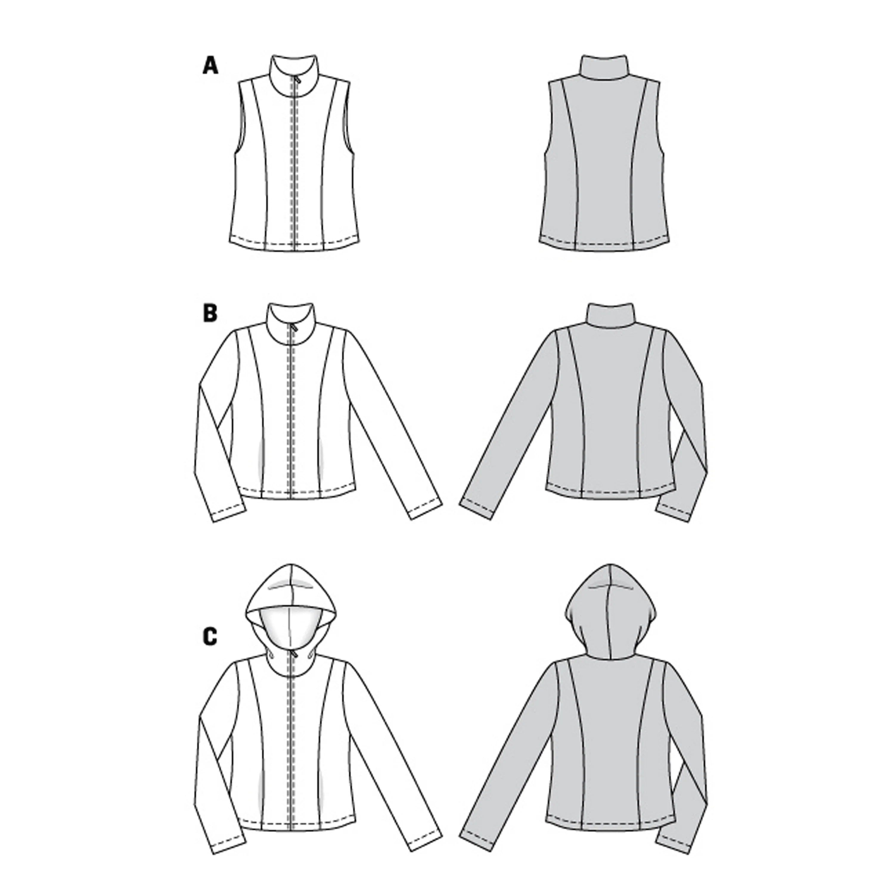 Burda Pattern 6114 Misses' Waistcoat, Vest, Jacket - Image 2