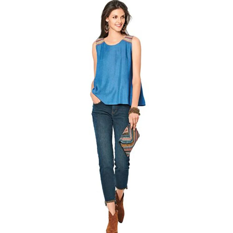 Burda Pattern X06201 Misses' Tops w/ Hem Variations (34-44) - Image 3