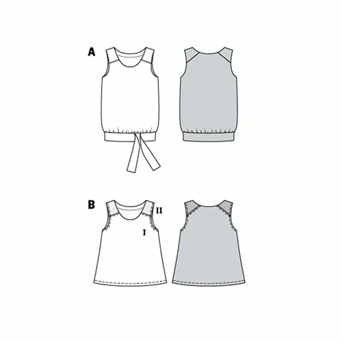 Burda Pattern X06201 Misses' Tops w/ Hem Variations (34-44) - Image 5