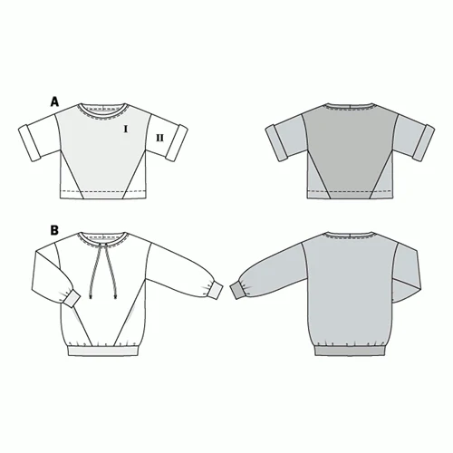 Burda Pattern X06203 Misses' Sweatshirts (34-44) - Image 5