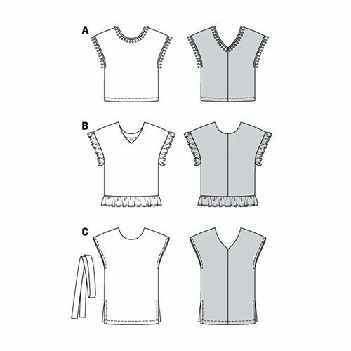 Burda Pattern 6204 Misses' Pull-On Tops (34-44) - Image 6