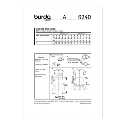 Burda Pattern X06240 Misses' Dresses (8-18) - Image 4