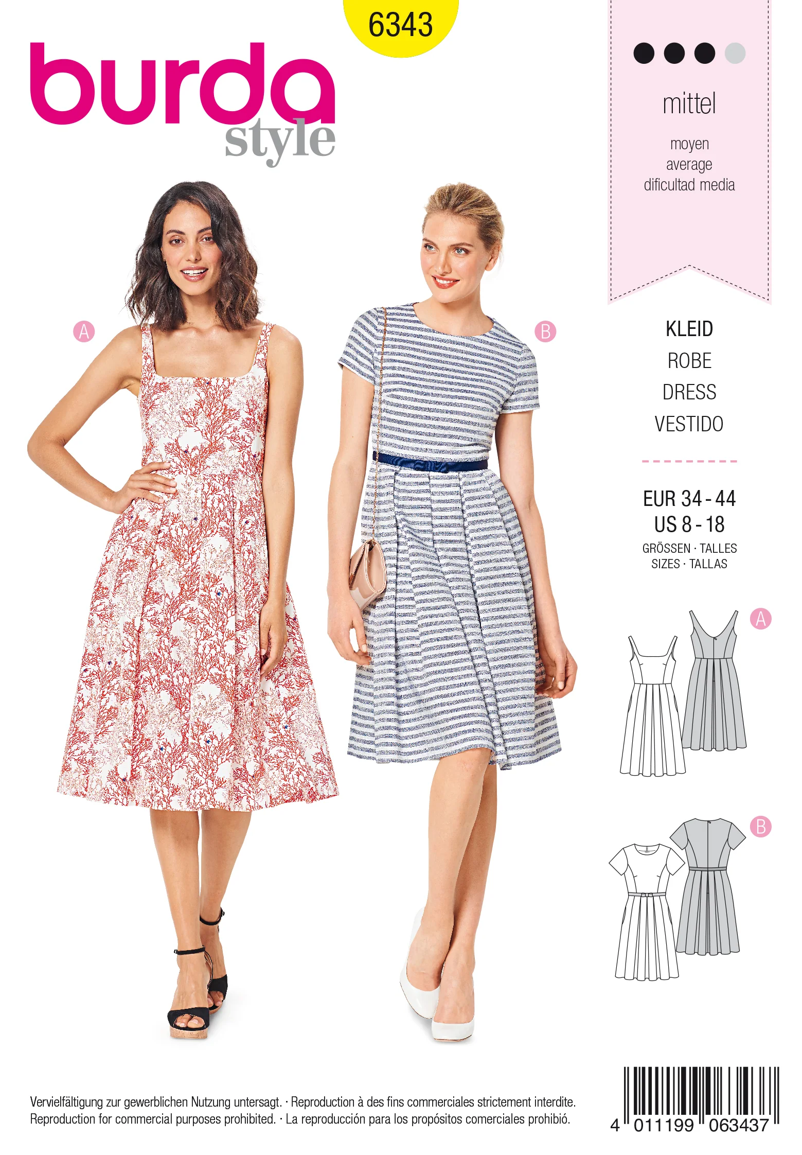 Burda Pattern 6343 Misses' pinafore dress