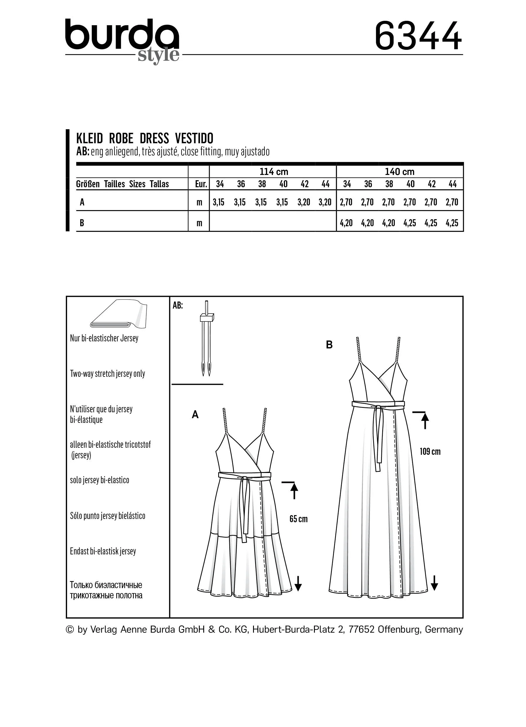 Burda Pattern 6344 Misses' wrap dress - Image 4