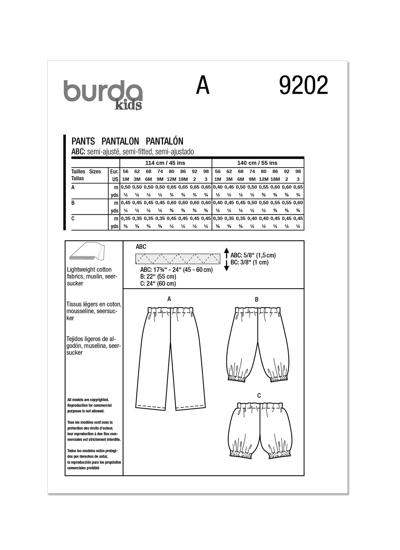 Burda Pattern 9202 Baby Skirt Pants - Image 9