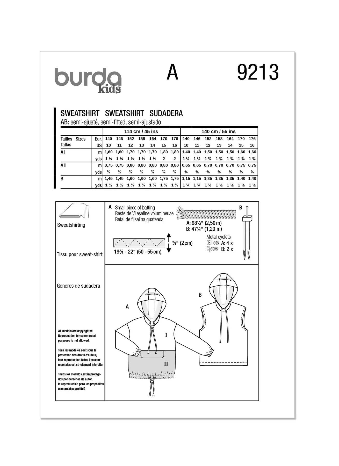 Burda Pattern 9213 Children's Sweatshirt - Image 10