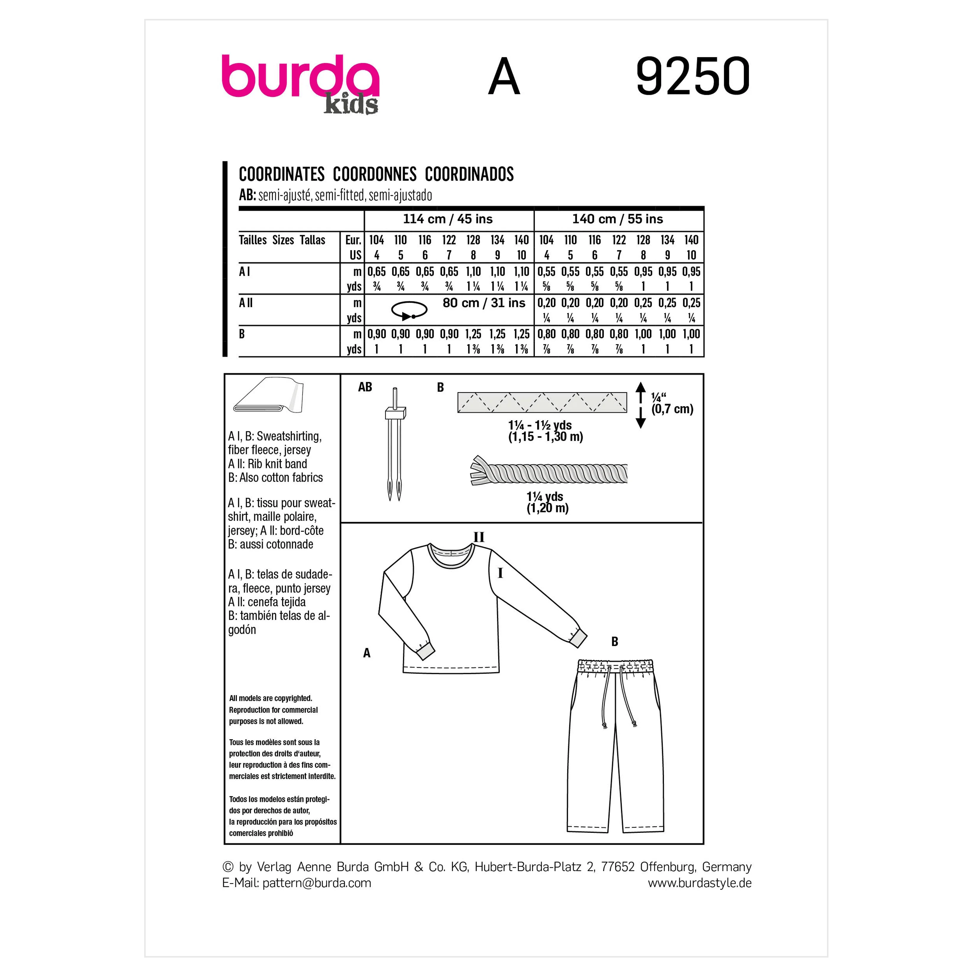 Burda Pattern 9250 Child Sportswear - Image 8
