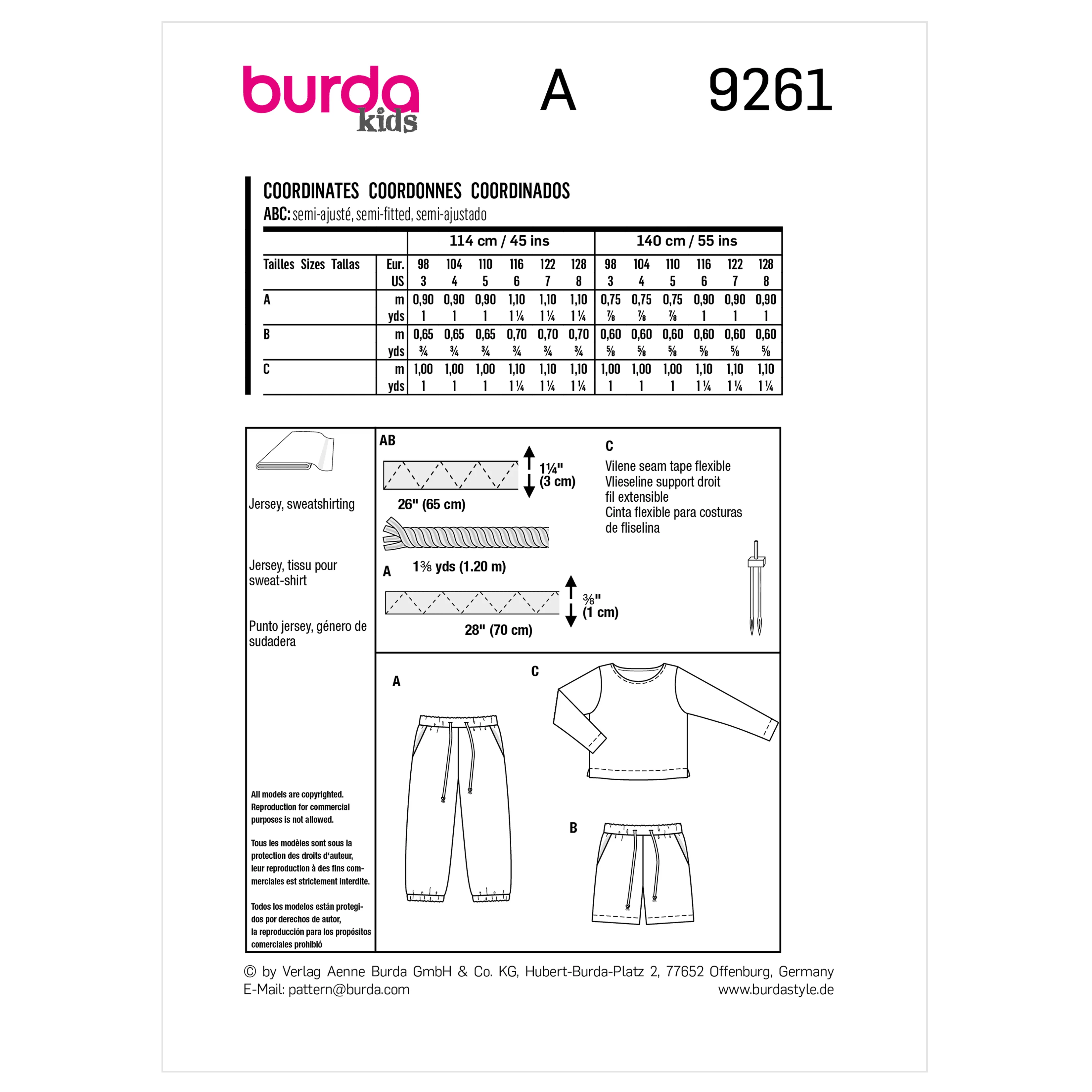Burda Pattern 9261 Child Sportswear - Image 8