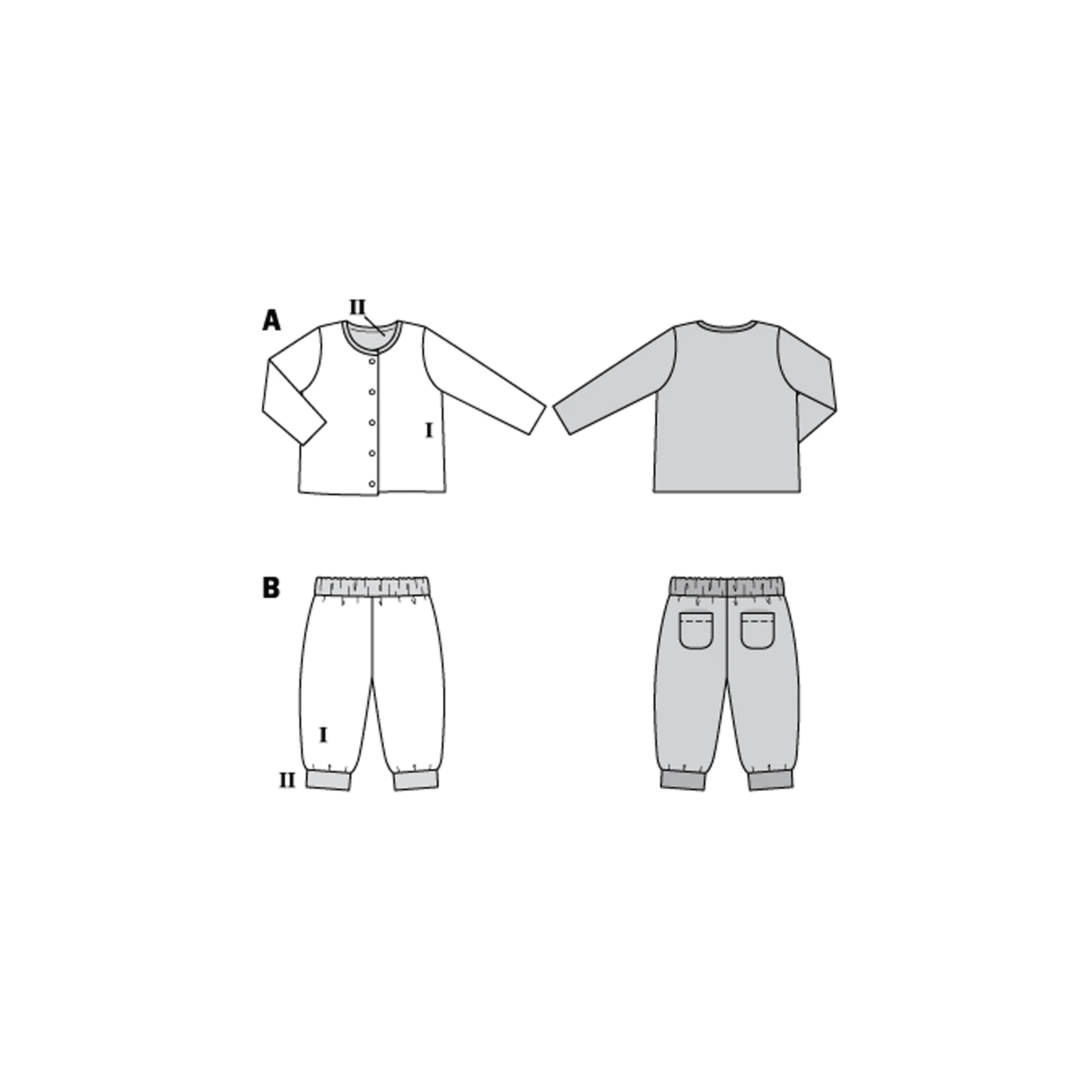 Burda Pattern 9293 Babies' Jacket – Trousers or pants – Reversible - Image 2
